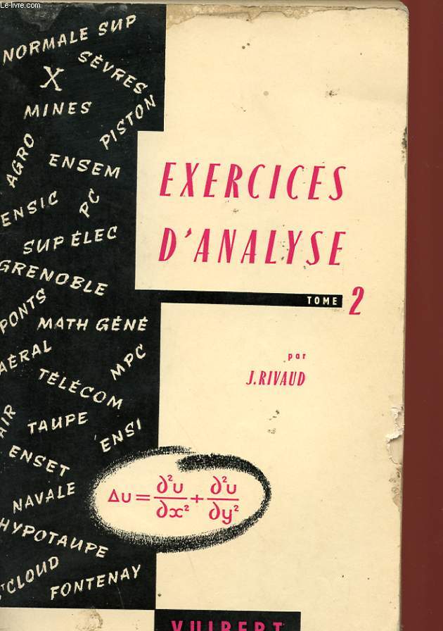 EXERCICES D'ANALYSE - TOME 2