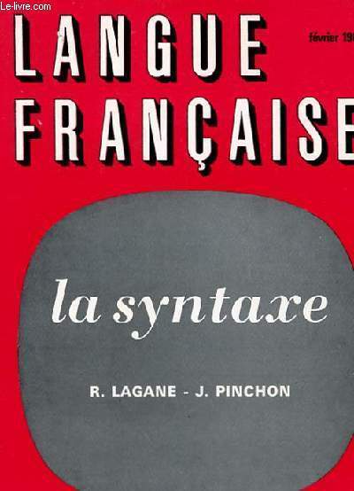 LANGUE FRANCAISE N1 - LA SYNTAXE