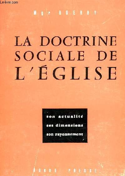 LA DOCTRINE SOCIALE DE L'EGLISE