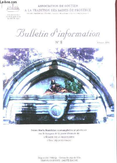 BULLETIN D'INFORMATION N 8