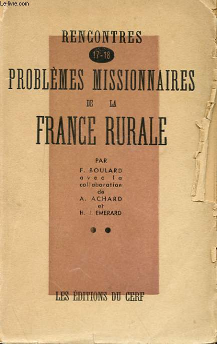 PROBLEMES MISSIONNAIRES DE LA FRANCE RURALE