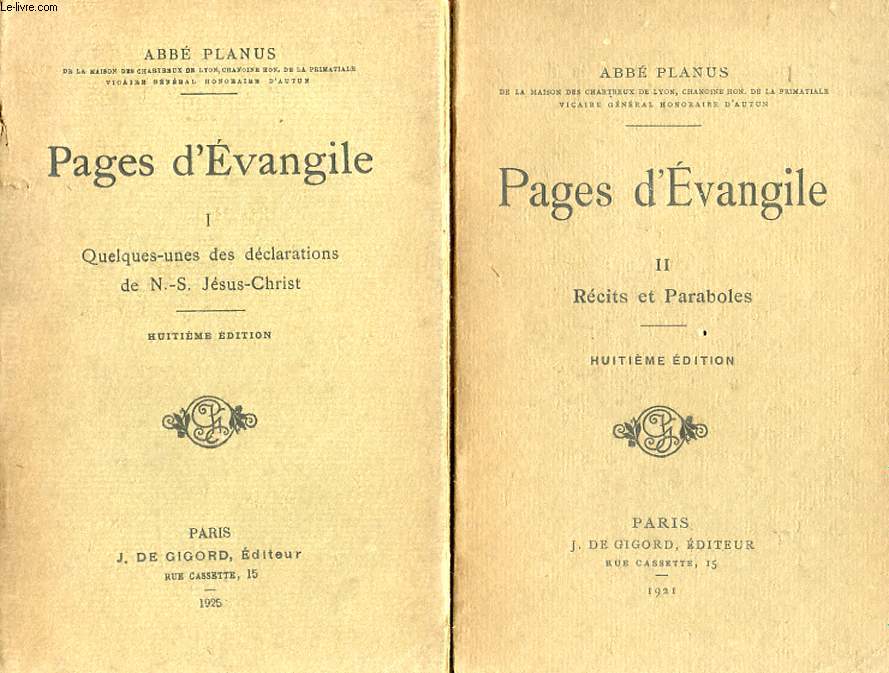 PAGES D'EVANGILES TOME 1 & 2