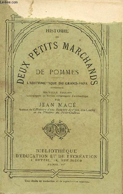 HISTOIRE DE DEUX PETITS MARCHANDS DE POMMES, L'ARITHEMETIQUE DU GRAND-PAPA