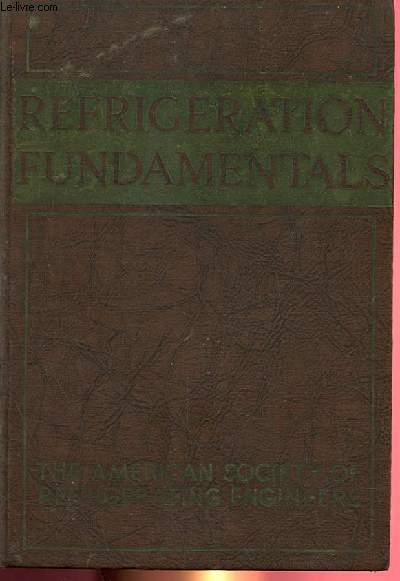 THE REFRIGERATING DATA BOOK, BASIC VOLUME