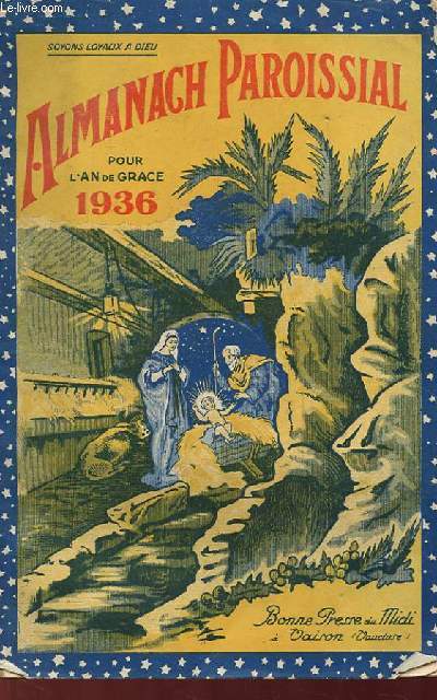 ALMANACH PAROISSIAL, POUR L'AN DE GRACE 1936