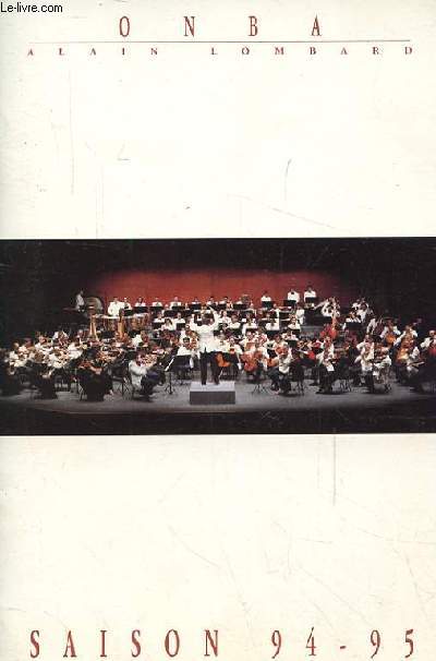 ORCHESTRE NATIONAL BORDEAUX AQUITAINE - OBNA SAISON 1994-95
