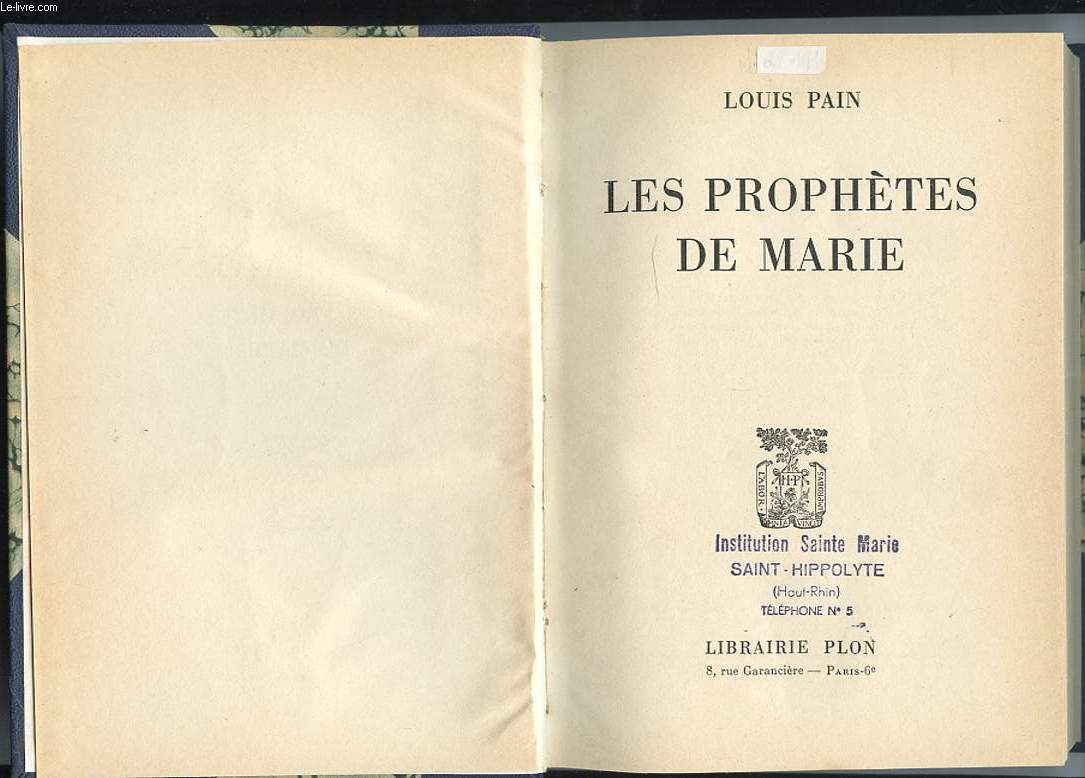 LES PROPHETES DE MARIE