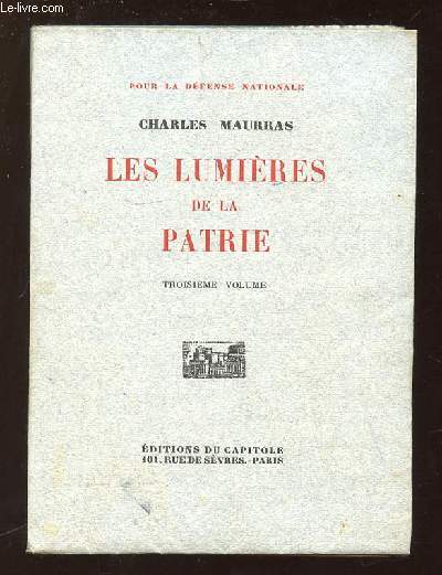 LES LUMIERES DE LA PATRIE. 3em VOLUME.