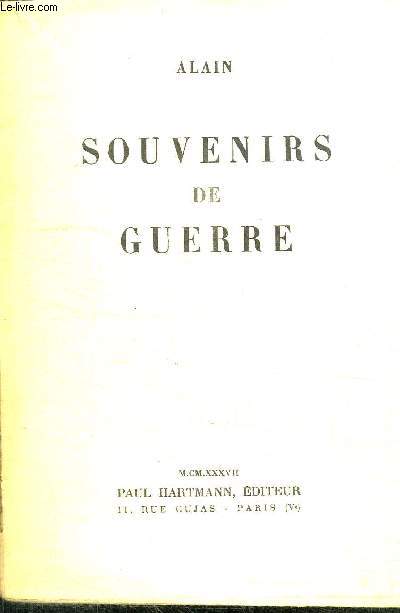 SOUVENIRS DE GUERRE