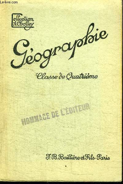 GEOGRAPHIE - CLASSE DE QUATRIEME