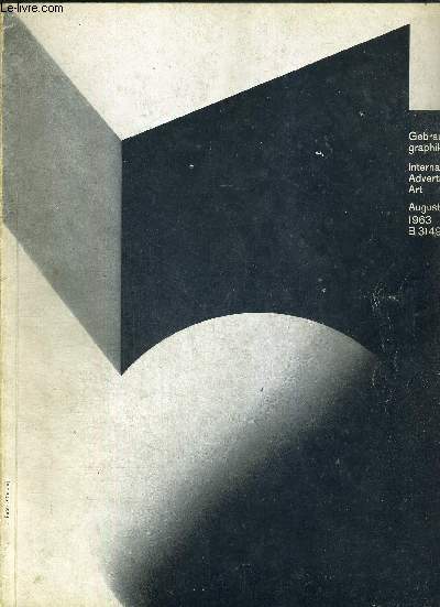 GEBRAUCHSGRAPHIK INTERNATIONAL ADVERTISING ART8/ AUGUST 1963 B 3149 E / les meilleures affiches allemandes de 1962/1963 / Hoffmann la Roche AG...