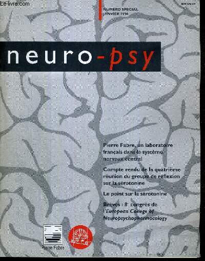 NEURO-PSY - NUM. SPECIAL - JANVIER 1996