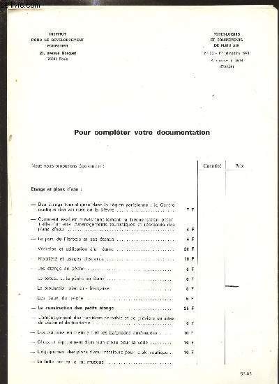 FORET-LOISIRS ET EQUIPEMENTS DE PLEIN AIR - N33 - 1ER TRIMESTRE 1974