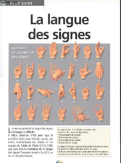Petit Guide n221 / La langue des signes