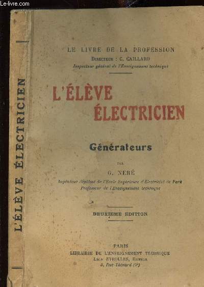 L ELEVE ELECTRICIEN - GENERATEURS