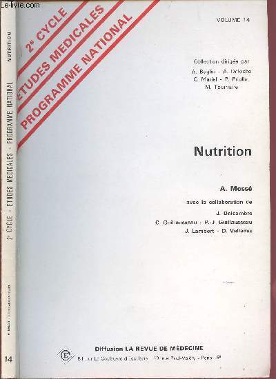 NUTRITION - 2EME CYCLE- ETUDES MEDICALES - PROGRAMME NATIONAL