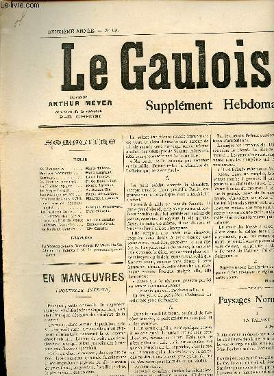 LE GAULOIS DU DIMANCHE - SUPPLEMENT HEBDOMADAIRE LITTERAIRE ET ILLUSTRE - N69/2EME ANNEE - 8/9 OCTOBRE 1898