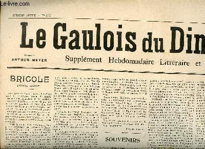 LE GAULOIS DU DIMANCHE / N257/6EME ANNEE - 21/22 JUIN 1902/ SUPPLEMENT HEBDOMADAIRE LITTERAIRE ET ILLUSTRE/ CROQUIS LONDONIENS, BRICOLE,LA BATAILLE D EYLAU............