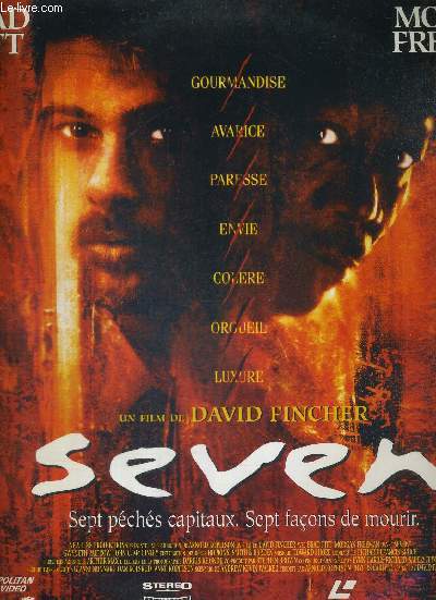 1 LASERDISC - SEVEN - SEPT PECHES CAPITAUX, SEPT FACONS DE MOURIR - UN FILM DE DAVID FINCHER / avec Morgan Freeman / Brad Pitt / Gwyneth Paltrow