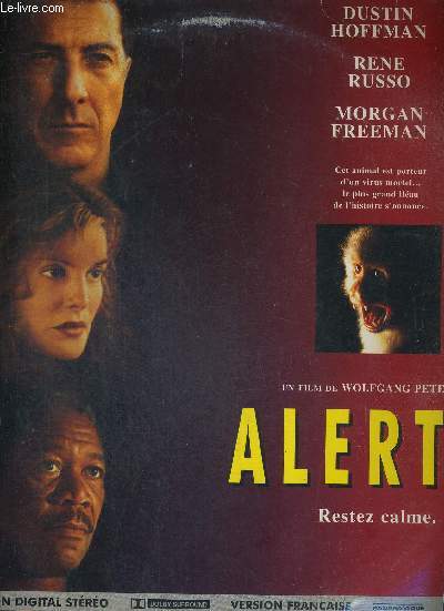 1 LASERDISC - ALERTE - UN FILM DE WOLFGANG PETERSEN - avec Dustin Hoffman / Rene Russo / Morgan Freeman et Donald Sutherland