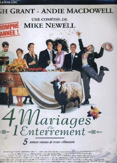 1 LASERDISC - 4 MARIAGES ET 1 ENTERREMENT - UNE COMEDIE DE MIKE NEWEL - AVEC HUGH GRANT ET ANDIE MACDOWELL