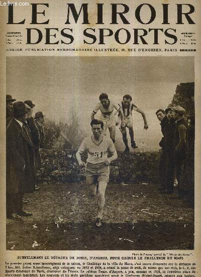 LE MIROIR DES SPORTS - N 292 - 16 dcembre 1925 / Schnellman se dtache de Denis, d'Angers,, pour gagner le challenge du Mans / les coureurs parisiens de cross-country triomphent au Mans...