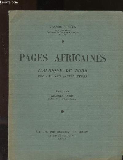 Pages africaines : L'Afrique du Nord vue par les littrateurs