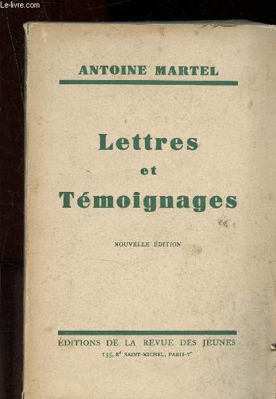 Lettres et tmoignages