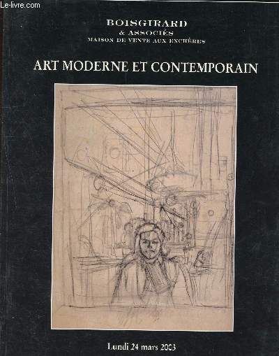 Catalogue : Art Moderne et Contemporain - Lundi 24 Mars 2003 - paris Drouot Richelieu - Salle 4