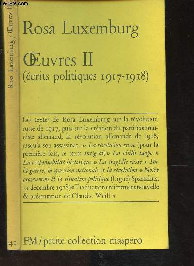 Oeuvres II (Ecrits politiques 1917-1918)