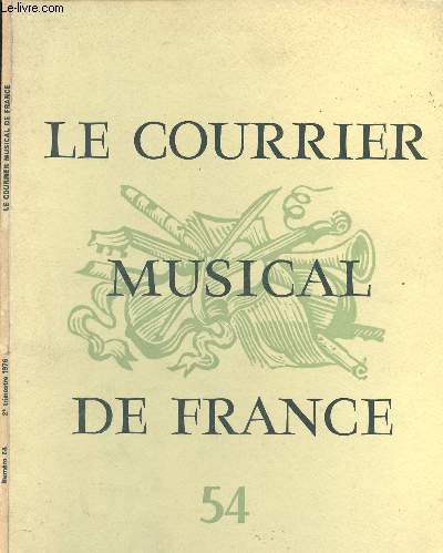 Le courrier musical de France N54
