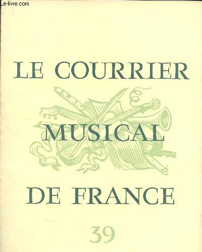 Le courrier musical de France N39