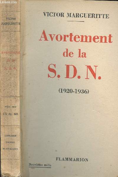 Avortement de la S.D.N (1920-1936)
