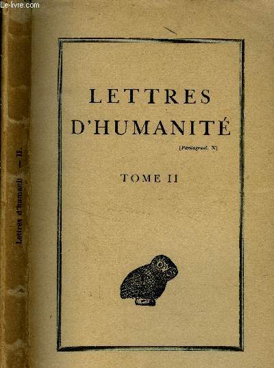 Lettres d'humanit - Tome II