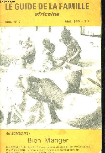 Le guide de la famille africaine n 7 - Mai 1965 : Bien manger