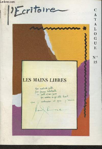 Catalogue de la librairie L'Ecritoire- N15