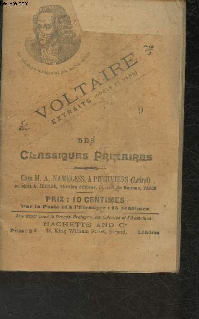 Voltaire- Extraits (prose et vers) (Collection 