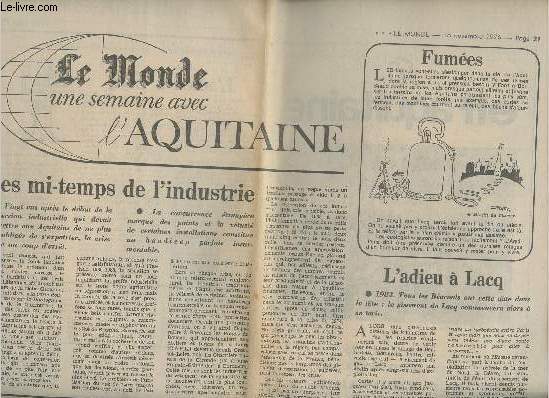 Le Monde, une semaine avec l'Aquitaine-18 Novembre 1976 - Page 21