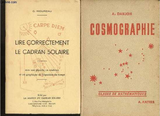 Cosmographie - Classe de mathmatiques+ Lire correctement le Cadran solaire