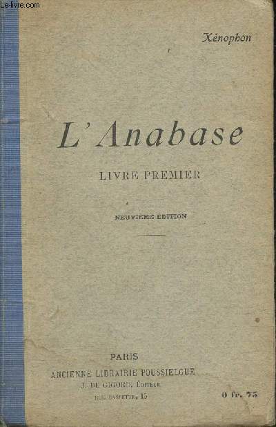 L'Anabase - Livre premier- Texte grec (Collection 