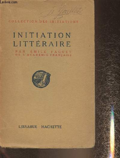 Initiation littraire (Collection des initiations)