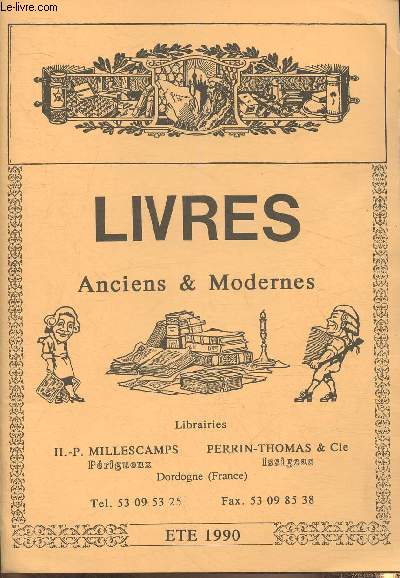 Catalogue des librairies H.P. Millescamps et Perrin-Thomas et cie- Et 1990- Livres anciens et modernes