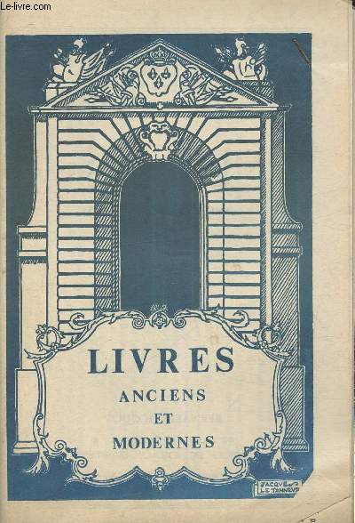 Catalogue de livres anciens et modernes