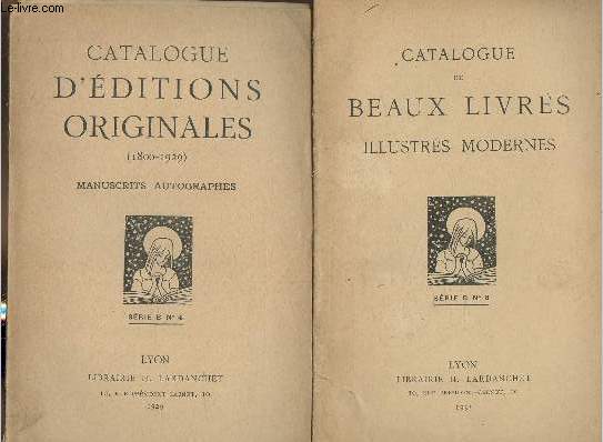 Catalogue de la librairie Lardanchet Srie B n4, 6 et 8 (3 volumes)-Editions originales, livres illustrs modernes, beaux livres etc