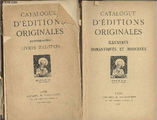 Lot de 2 catalogues de la librairie Lardanchet Srie B n10 et 11 (2 volumes)