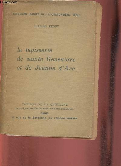 5me cahier de la 14me srie- La tapisserie de Saint Genevive et de Jeanne D'Arc