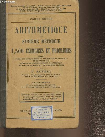 Arithmtique et systme mtrique- 1500 exercices et problmes