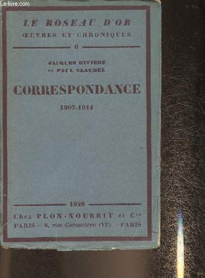 Correspondance 1907-1914 (Collection 