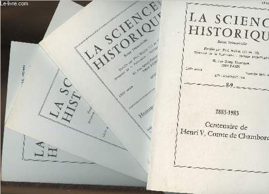 La science historique n8  12(4 volumes)