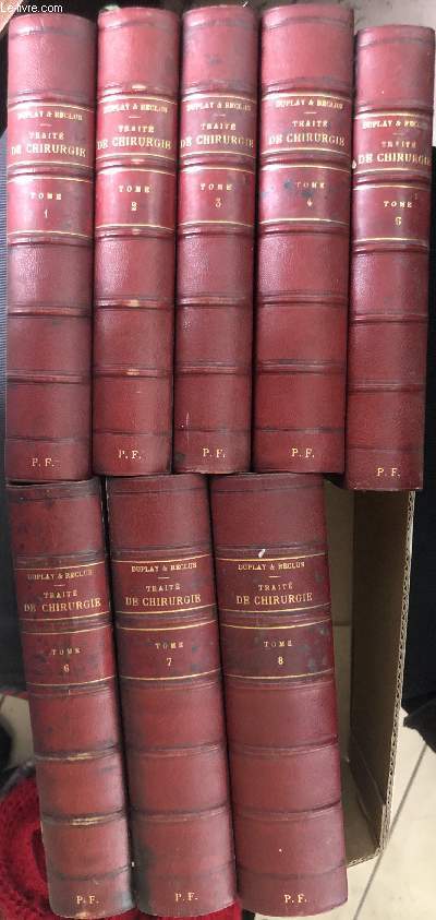 Trait de chirurgie Tomes I  VIII (8 volumes)